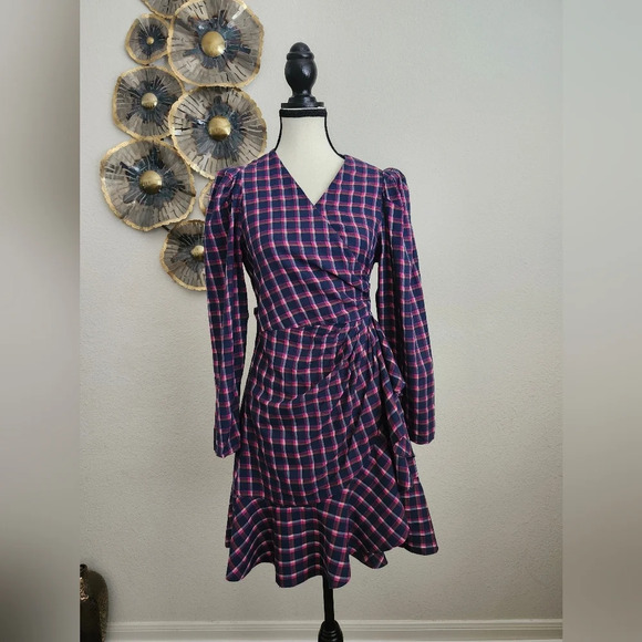 Tanya Taylor Plaid Lexi Dress Sz 2 - Picture 1 of 10
